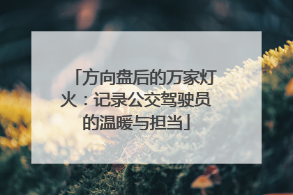方向盘后的万家灯火：记录公交驾驶员的温暖与担当