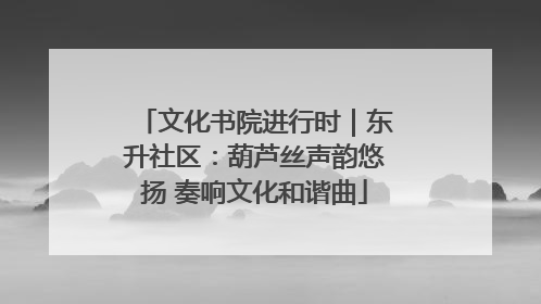 文化书院进行时｜东升社区：葫芦丝声韵悠扬 奏响文化和谐曲