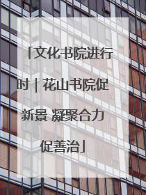文化书院进行时｜花山书院促新景 凝聚合力促善治
