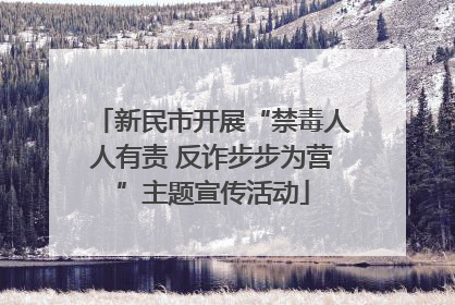 新民市开展“禁毒人人有责 反诈步步为营”主题宣传活动