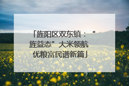旌阳区双东镇：“旌益态”大米领航 优粮富民谱新篇