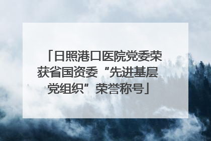 日照港口医院党委荣获省国资委“先进基层党组织”荣誉称号