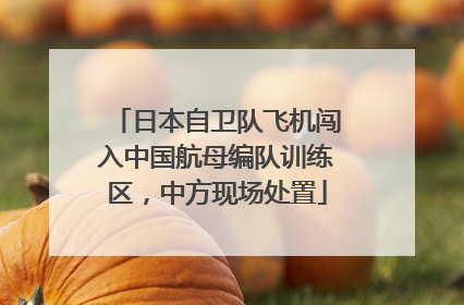 日本自卫队飞机闯入中国航母编队训练区，中方现场处置