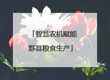 智慧农机赋能黟县粮食生产