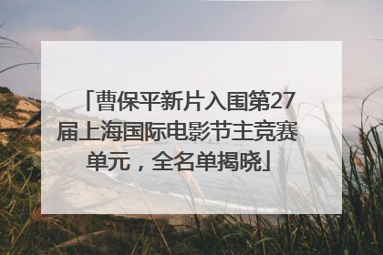 曹保平新片入围第27届上海国际电影节主竞赛单元，全名单揭晓