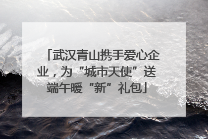武汉青山携手爱心企业，为“城市天使”送端午暖“新”礼包