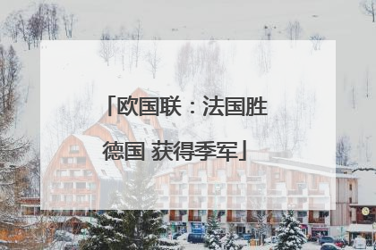 欧国联：法国胜德国 获得季军