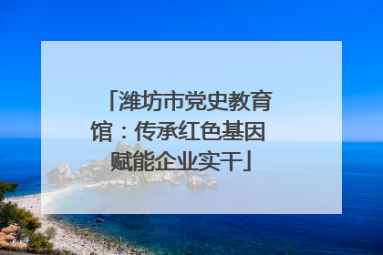 潍坊市党史教育馆：传承红色基因 赋能企业实干