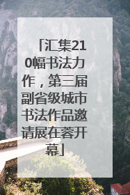 汇集210幅书法力作，第三届副省级城市书法作品邀请展在蓉开幕