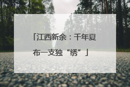 江西新余：千年夏布一支独“绣”