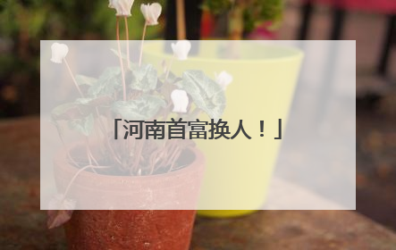 河南首富换人！