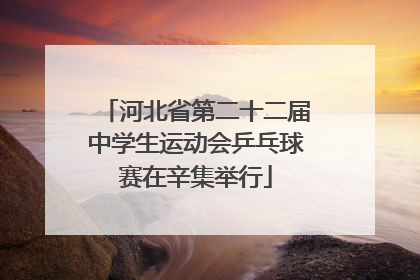 河北省第二十二届中学生运动会乒乓球赛在辛集举行