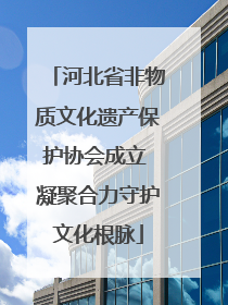 河北省非物质文化遗产保护协会成立 凝聚合力守护文化根脉