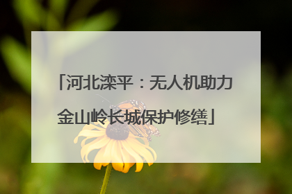 河北滦平：无人机助力金山岭长城保护修缮