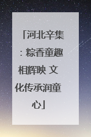 河北辛集：粽香童趣相辉映 文化传承润童心