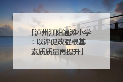 泸州江阳通滩小学：以评促改强根基 素质质量再提升