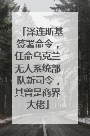 泽连斯基签署命令，任命乌克兰无人系统部队新司令，其曾是商界大佬