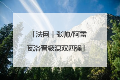 法网｜张帅/阿雷瓦洛晋级混双四强