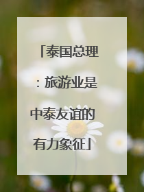 泰国总理：旅游业是中泰友谊的有力象征