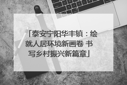 泰安宁阳华丰镇：绘就人居环境新画卷 书写乡村振兴新篇章