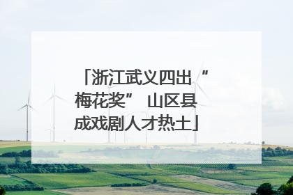 浙江武义四出“梅花奖” 山区县成戏剧人才热土