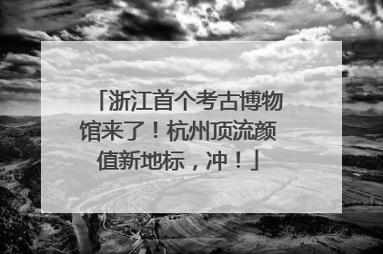 浙江首个考古博物馆来了！杭州顶流颜值新地标，冲！