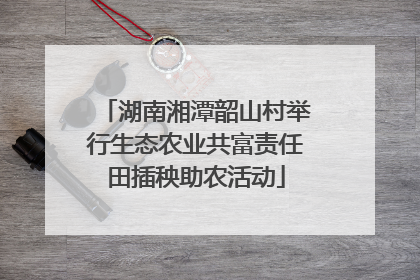 湖南湘潭韶山村举行生态农业共富责任田插秧助农活动