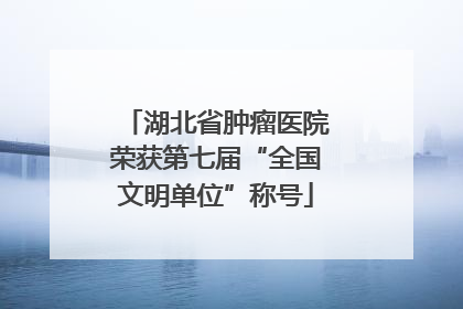 湖北省肿瘤医院荣获第七届“全国文明单位”称号