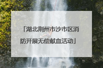 湖北荆州市沙市区消防开展无偿献血活动