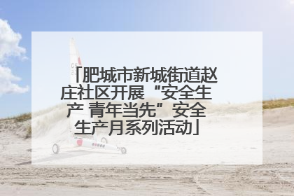 肥城市新城街道赵庄社区开展“安全生产 青年当先”安全生产月系列活动