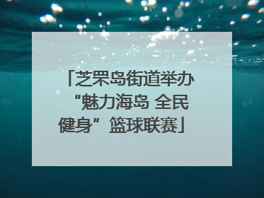 芝罘岛街道举办“魅力海岛 全民健身”篮球联赛
