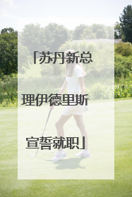 苏丹新总理伊德里斯宣誓就职