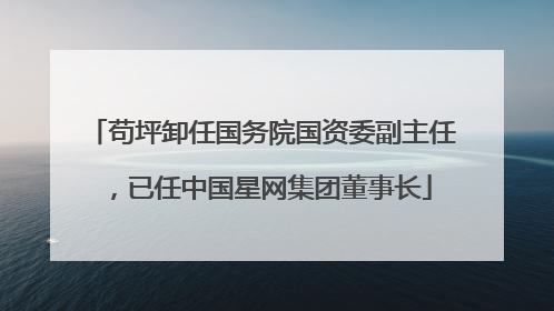苟坪卸任国务院国资委副主任，已任中国星网集团董事长