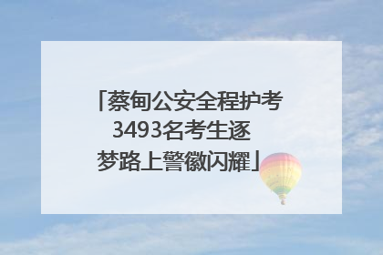 蔡甸公安全程护考 3493名考生逐梦路上警徽闪耀