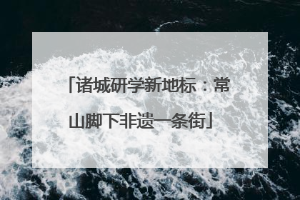 诸城研学新地标：常山脚下非遗一条街