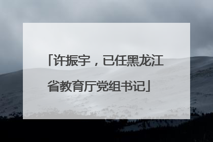 许振宇，已任黑龙江省教育厅党组书记