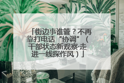 街边事谁管？不再靠打电话“协调”（干部状态新观察·走进一线探作风）