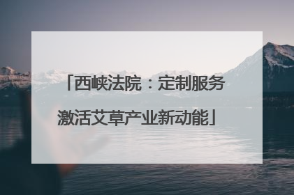 西峡法院：定制服务激活艾草产业新动能
