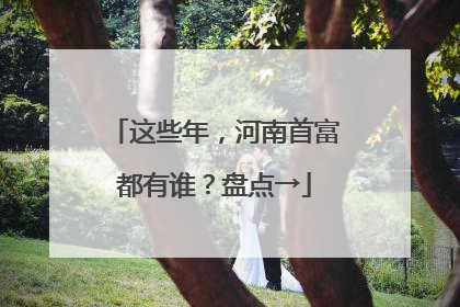 这些年，河南首富都有谁？盘点→