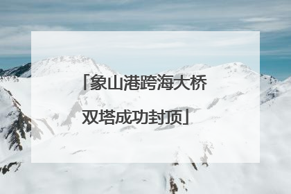 象山港跨海大桥双塔成功封顶