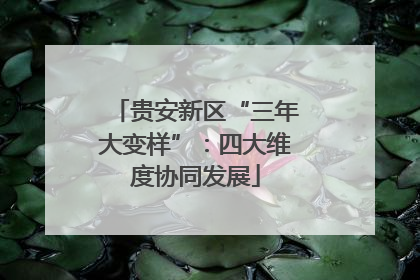 贵安新区“三年大变样”：四大维度协同发展
