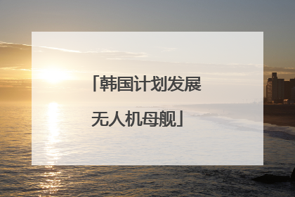 韩国计划发展无人机母舰