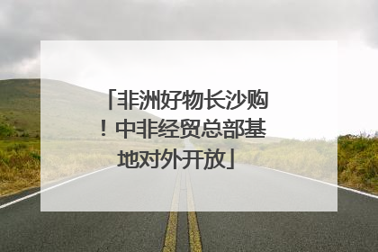 非洲好物长沙购！中非经贸总部基地对外开放