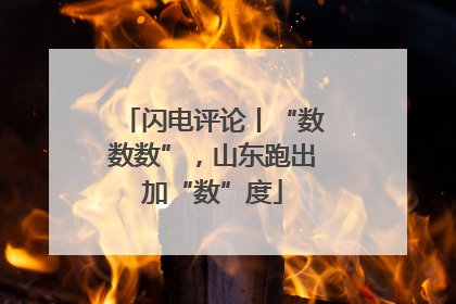 闪电评论丨“数数数”，山东跑出加“数”度