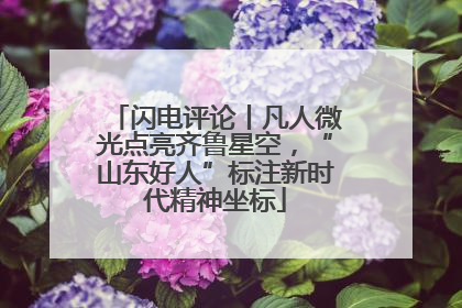 闪电评论丨凡人微光点亮齐鲁星空，“山东好人”标注新时代精神坐标