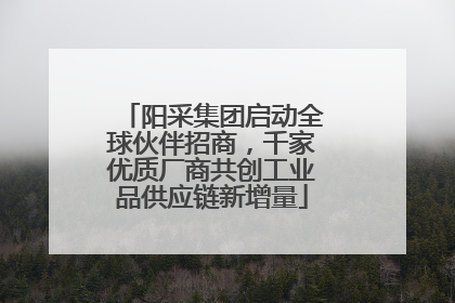阳采集团启动全球伙伴招商，千家优质厂商共创工业品供应链新增量