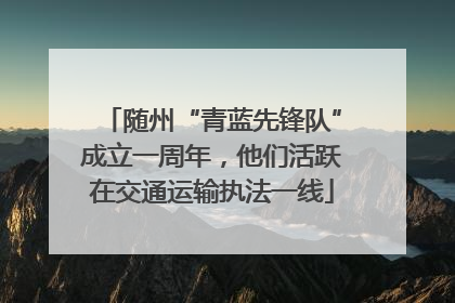 随州“青蓝先锋队”成立一周年，他们活跃在交通运输执法一线