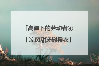 高温下的劳动者④丨凉风甜汤慰橙衣