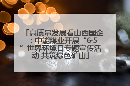 高质量发展看山西国企：中能煤业开展“6·5”世界环境日专题宣传活动 共筑绿色矿山