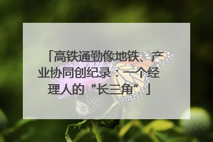 高铁通勤像地铁、产业协同创纪录：一个经理人的“长三角”